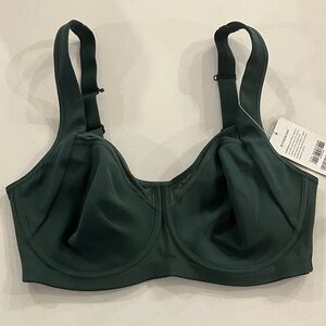 Syrokan NWT Sports Bras Underwire Adjustable Cross Back - Dark Green